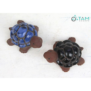 Tượng rùa gốm nâu đất TCV-RUA-01_TAN