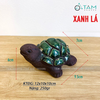 Tượng rùa gốm nâu đất TCV-RUA-01_TAN