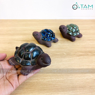 Tượng rùa gốm nâu đất TCV-RUA-01_TAN