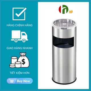 Thùng rác inox cao cấp, Thùng rác có gạt tàn VHP-YS-HPB-40