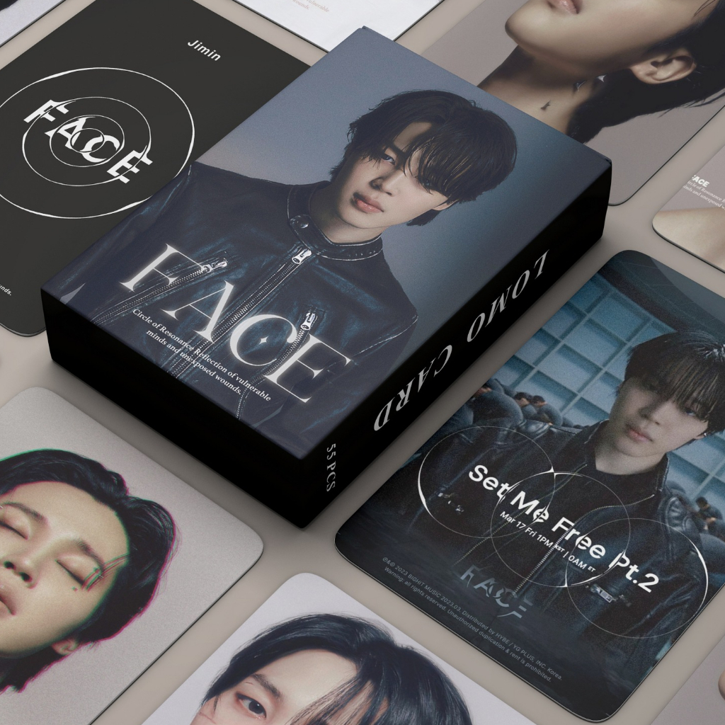 54 Ảnh Lomo Card BTS bo góc JIMIN FACE thần tượng thành viên nhóm nhạc kpop hàn quốc