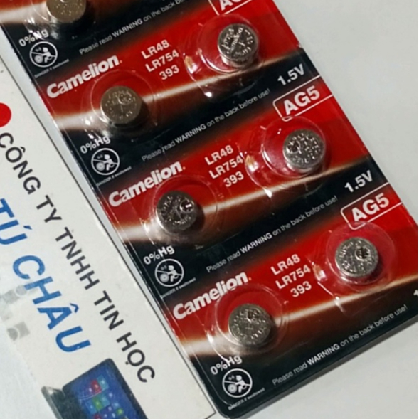 Pin Camelion G5, AG5, LR754, G5, LR48, 193, GP93A, 393, SR754W