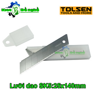 Hộp 10 lưỡi dao rọc giấy 25x140 tolsen 30017 - kiot đồ nghề