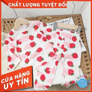 bộ cotton lưới điều hoà dài cho bé trai, bé gái