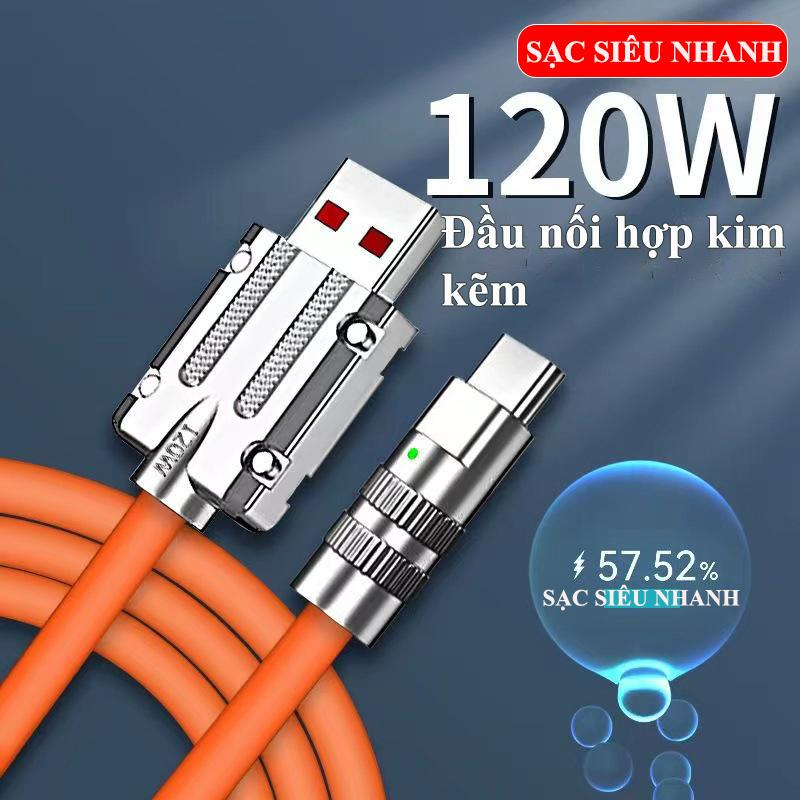 Cáp Sạc Nhanh 120W 6A siêu nhanh đủ dòng