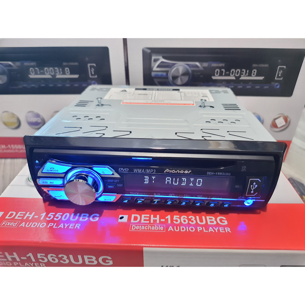 Đầu Đĩa DVD Ô Tô PIONEER-1563 Kết Nối Bluetooth/ USB/ AUX/ Thẻ Nhớ Micro SD/ Radio - Lắp Được Cho Mọi Xe Ô Tô 12V