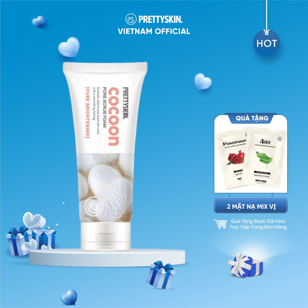 Sữa rửa mặt tẩy da chết cocoon Prettyskin 150ml