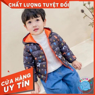 áo khoác phao nhẹ mũ tai gấu cho bé