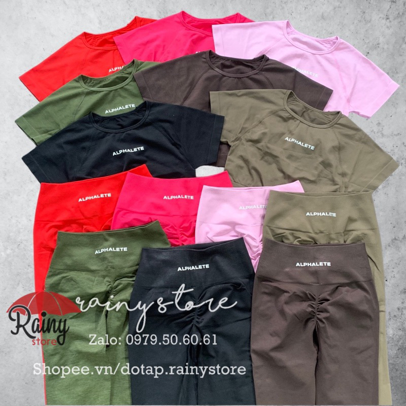 Quần tập gym, yoga alphalete dài hoặc áo Crop