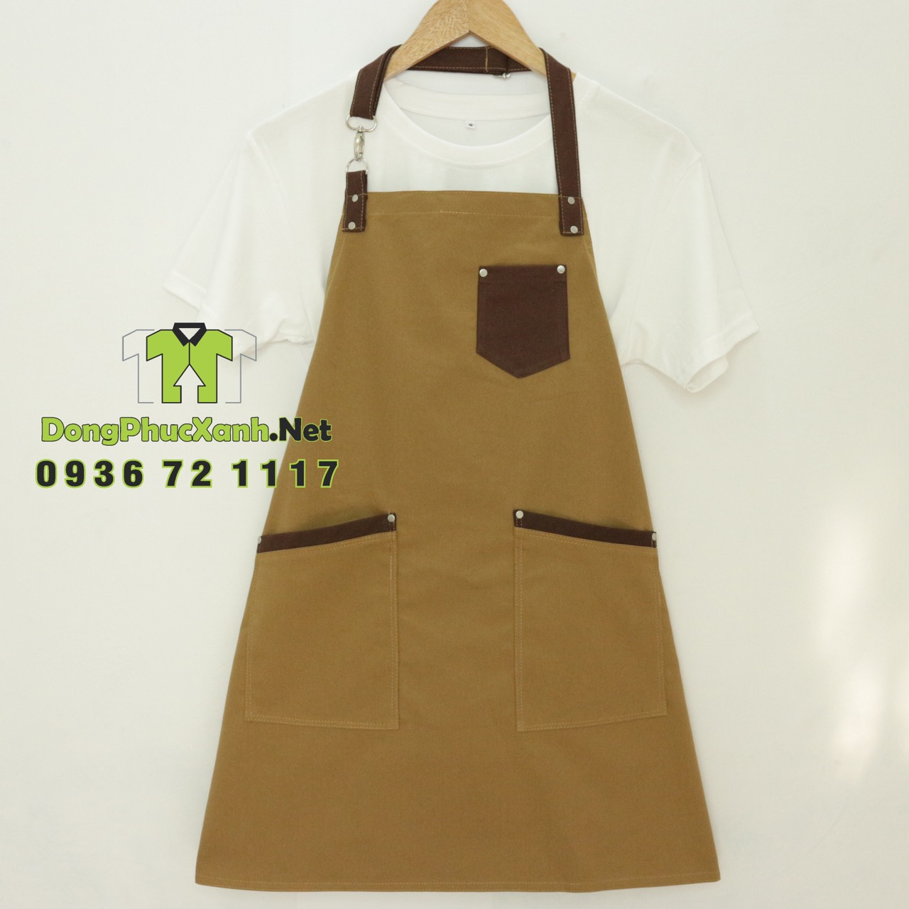 Tạp dề pha chế chống thấm thiết kế đẹp chất liệu cao cấp Free size nam nữ làm đồng phục nhà hàng cafe trà sữa bán hàng