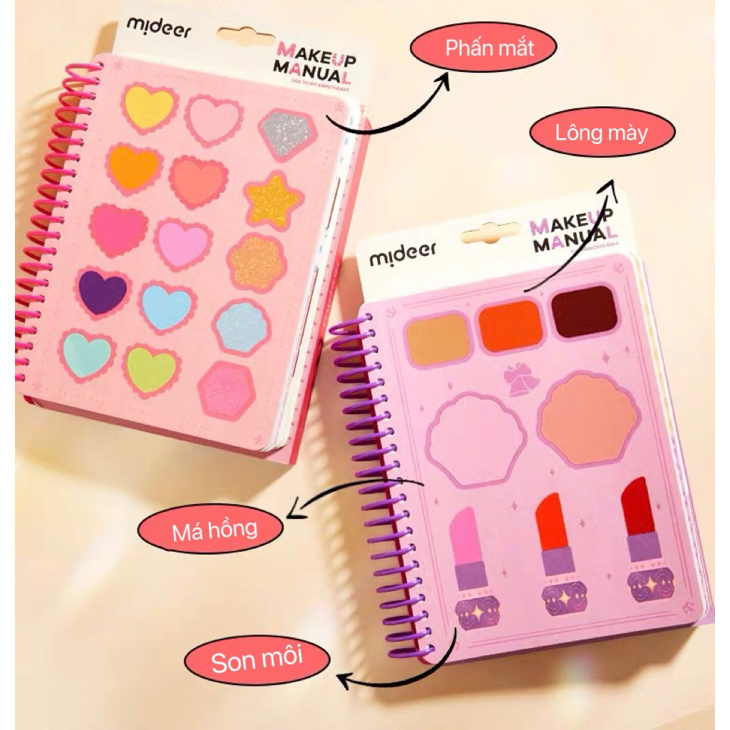 Sổ Thiết Kế Thời Trang/ Sổ Trang Điểm Kết Hợp Tô Màu Nước Mideer