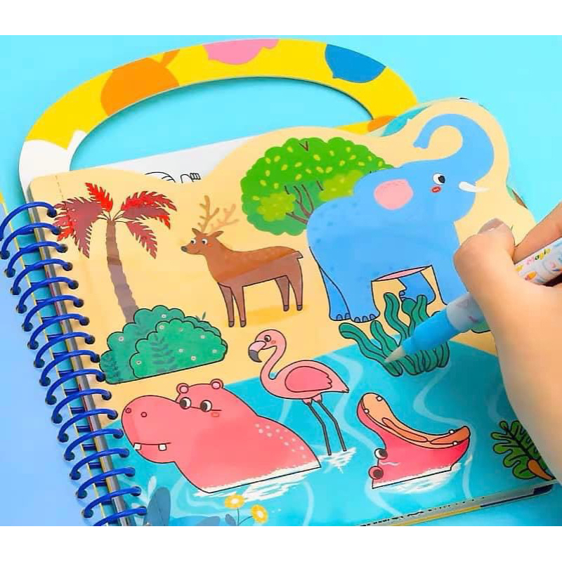 Sách tô màu nước ma thuật cho bé Hàn Quốc - COMBO 3 SÁCH
