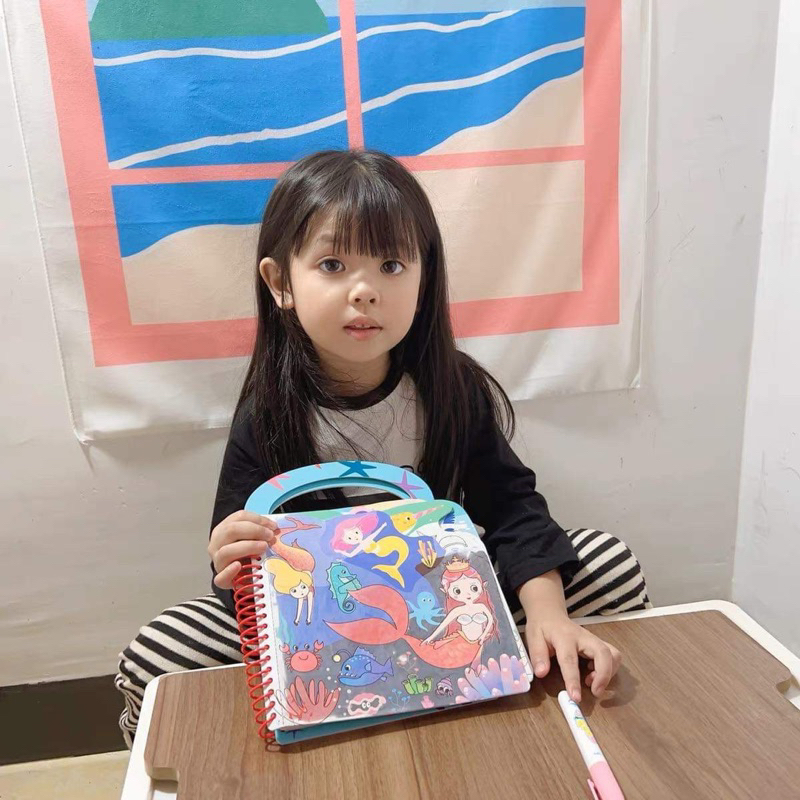 Sách tô màu nước ma thuật cho bé Hàn Quốc - COMBO 3 SÁCH