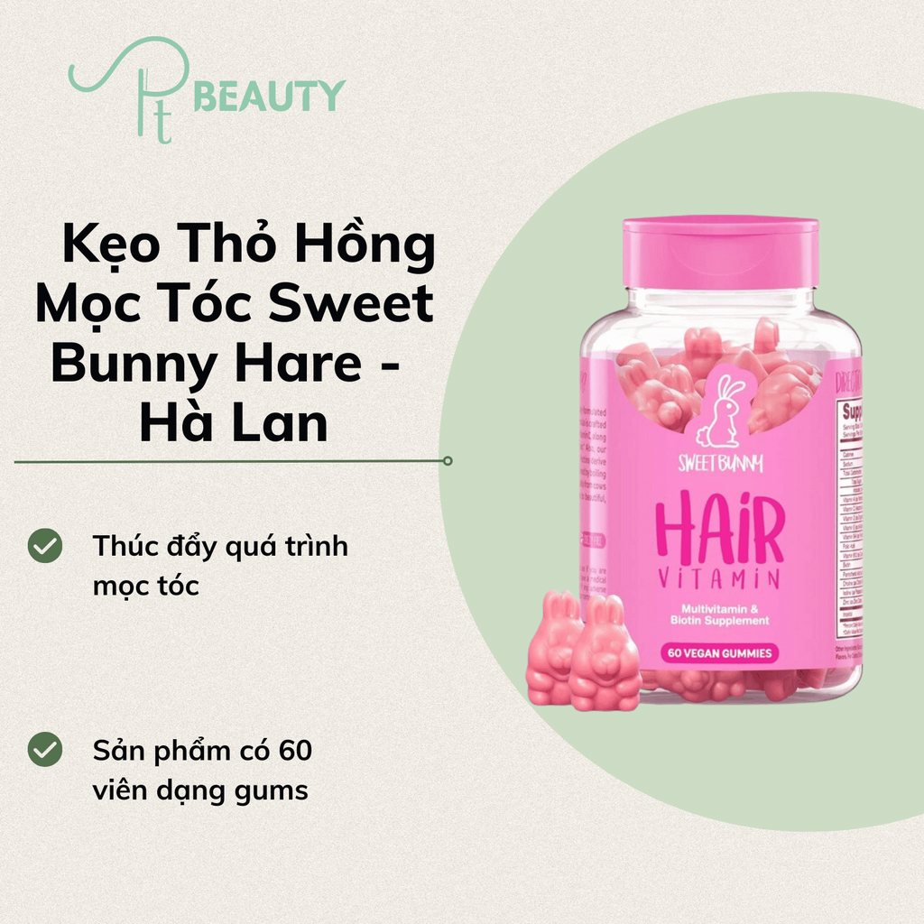 Kẹo Thỏ Hồng Mọc Tóc Sweet Bunny Hare - Hà Lan