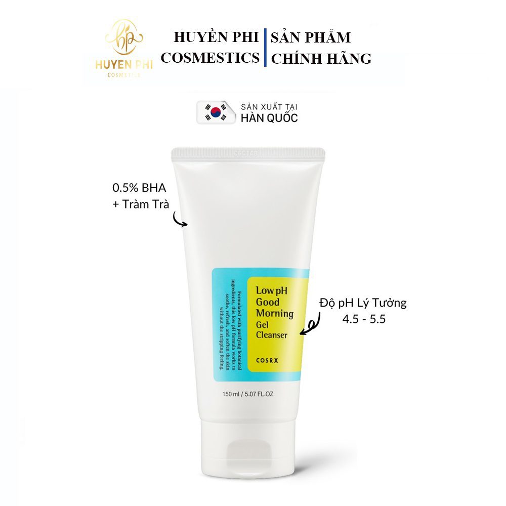 Sữa Rửa Mặt Cosrx Low PH Good Morning Gel Cleanser Dạng Gel Chiết Từ Dầu Cây Trà