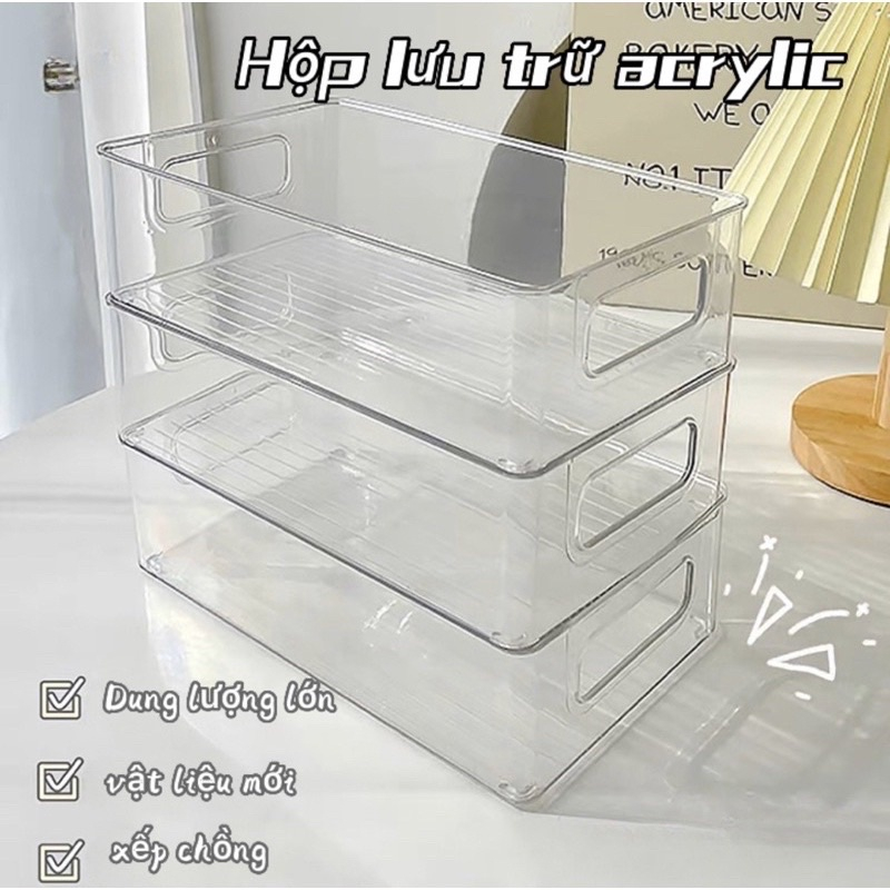 MVP3134 Hộp lưu trữ máy tính để bàn Acrylic Kệ đựng Mỹ phẩm trong suốt Ngăn kéo để đồ trang điểm phụ kiện