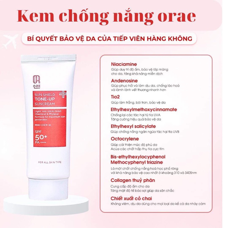 Kem chống nắng SUN SHIELD TONE UP SUNCREAM - 60ml