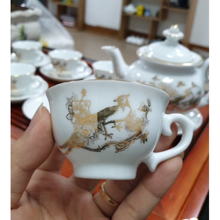 2 chén 2 đĩa bộ ấm chén vinh hoa phú quý