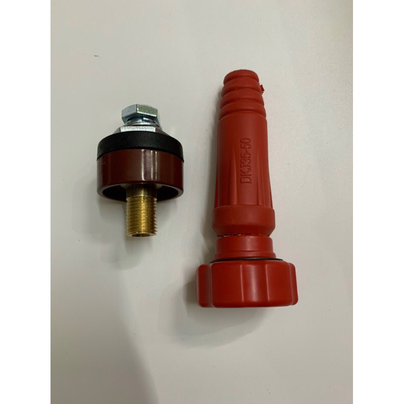 Giắc máy hàn ren xoáy cỡ nhỏ màu đỏ