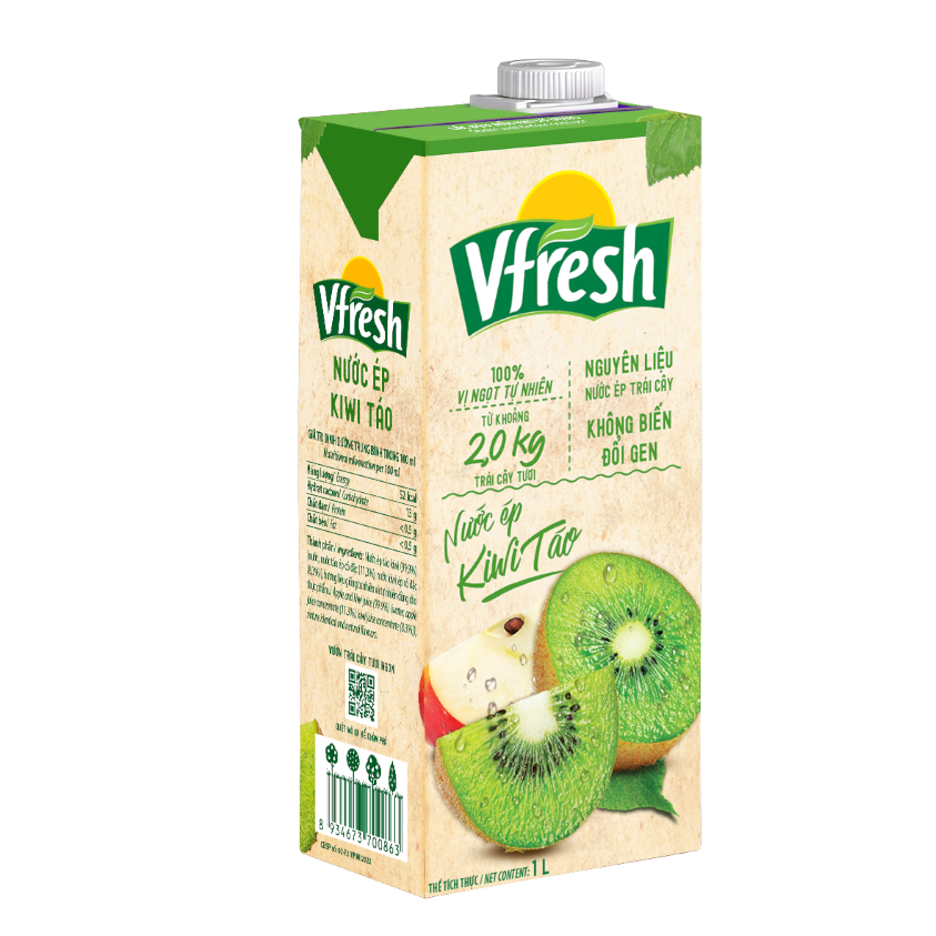 Nước trái cây vị Kiwi táo Vfresh - Hộp 1L