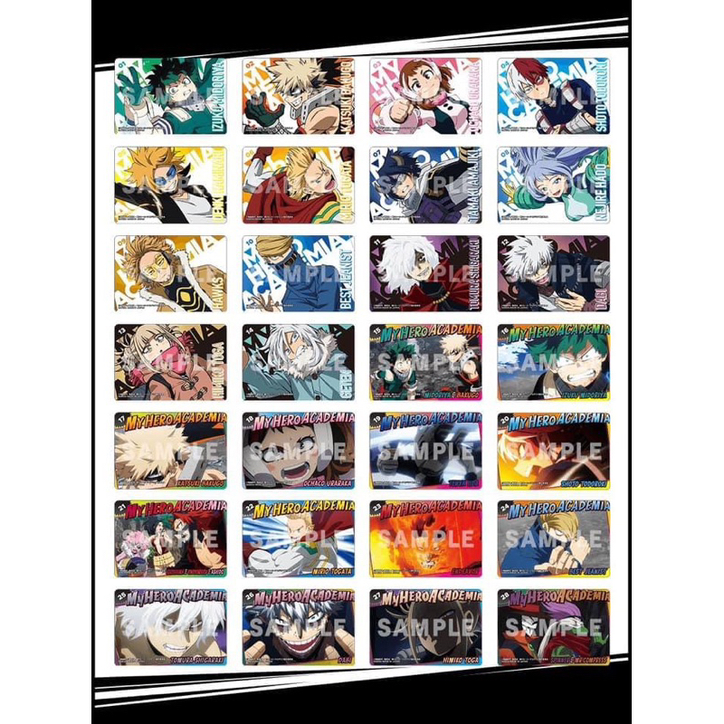 My Hero Academia gói thẻ nhân phẩm Clear Visual Card 2