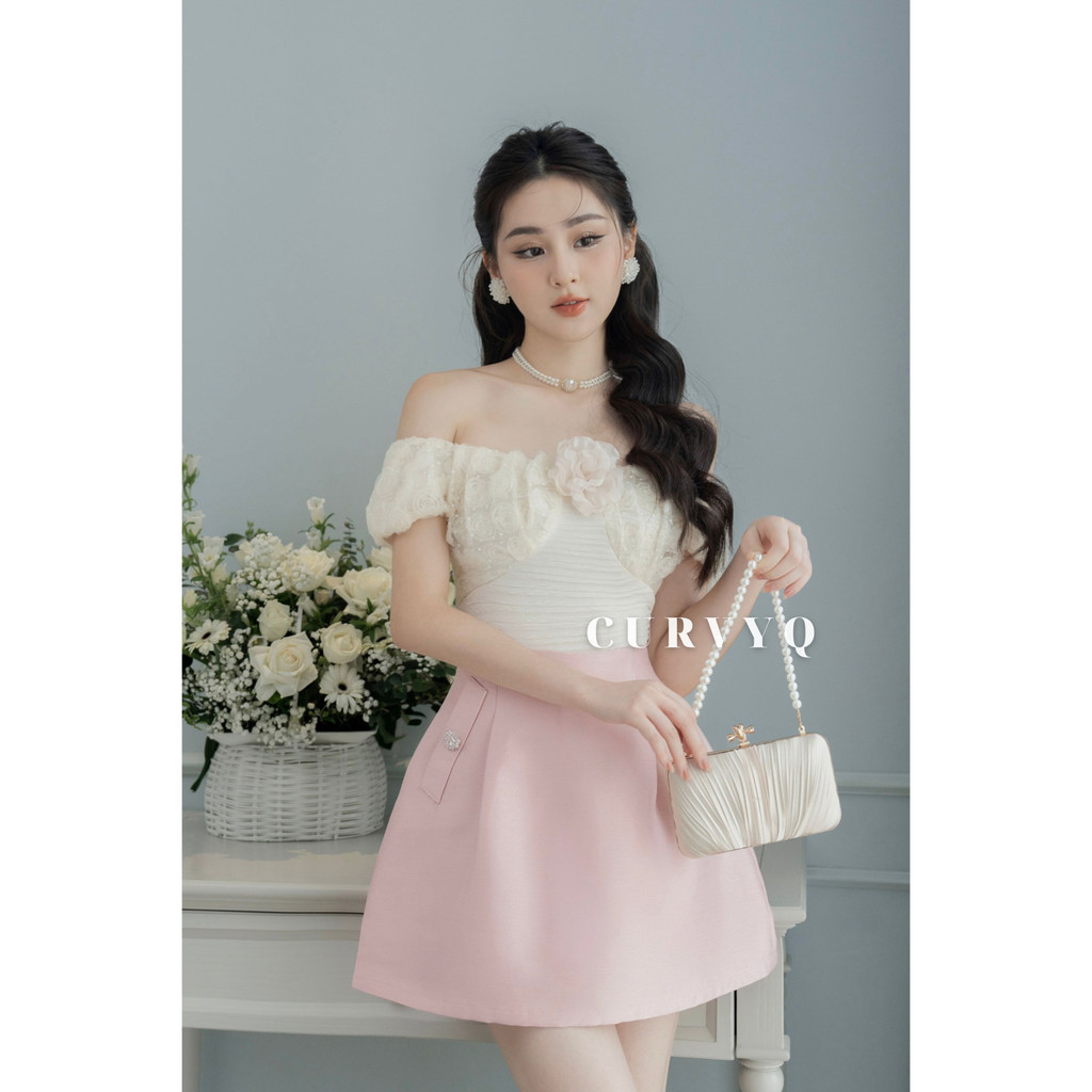 Chân Váy Tafta Túi Giả Dáng A Phồng Có Quần Thời Trang Thiết Kế Nữ CurvyQ