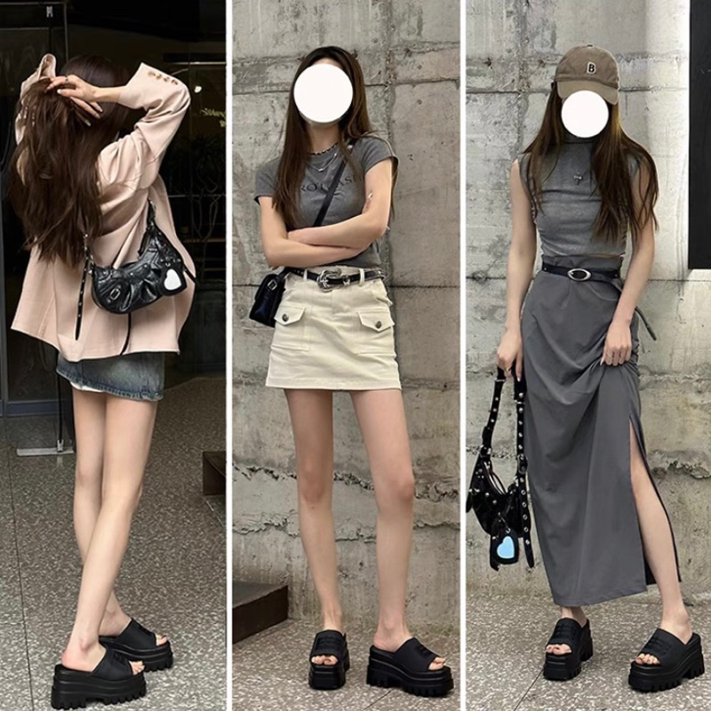 DÉP SANDAL D35 ĐẾ CAO 8CM PHONG CÁCH Y2K