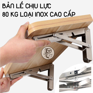 Giá Đỡ Bản Lề Gập Thông Minh, Ke Đỡ Gập Chịu Lực 80kg, Ke Góc Gập