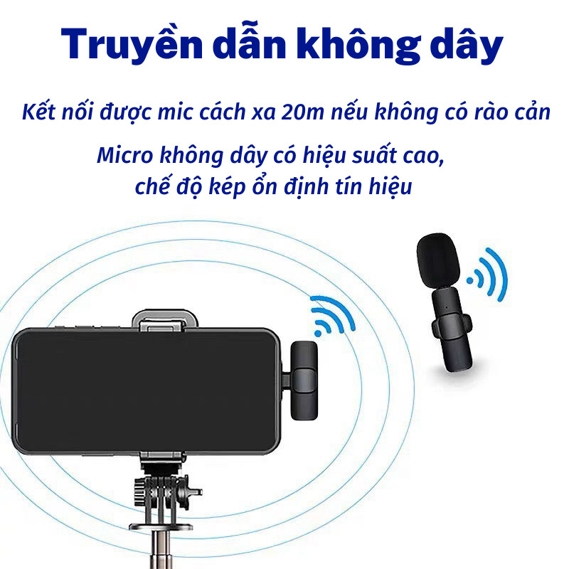 Mic Thu Âm Naomi Không Dây Cài Áo Lọc Tiếng Ồn Loại Bỏ Tạp Âm Cho Điện Thoại | BigBuy360 - bigbuy360.vn