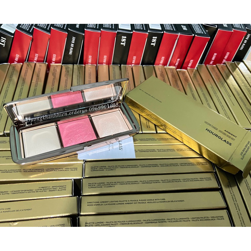 Bảng phấn xinh HOURGLASS AMBIENT LIGHTING PALETTE - DIFFUSED ROSE EDIT
