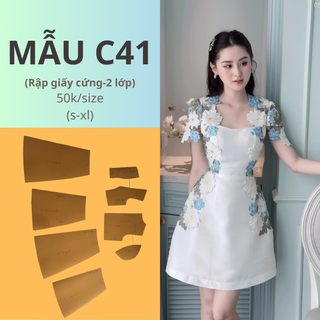 RẬP GIẤY CỨNG CẮT SẴN VÁY DÁNG A C41