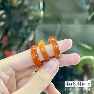 Nhẫn giả mã não đỏ may mắn
