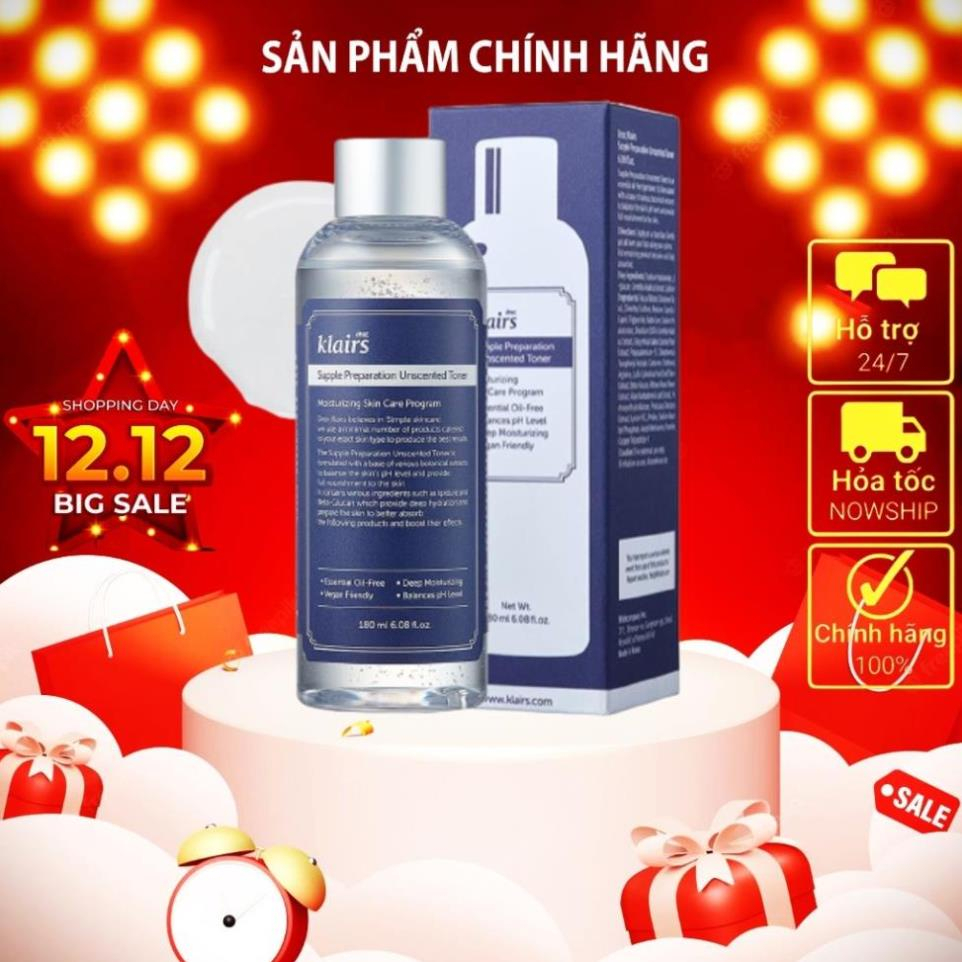 Nước Hoa Hồng Không Mùi Dear Klairs Dưỡng Ẩm Da Và Làm Mềm Da 180ml chính hãng miễn ship | BigBuy360 - bigbuy360.vn