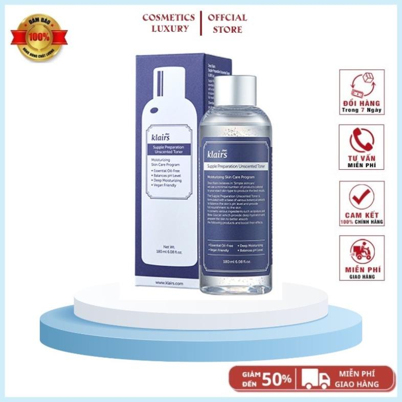 Nước Hoa Hồng Không Mùi Dear Klairs Dưỡng Ẩm Da Và Làm Mềm Da 180ml chính hãng miễn ship