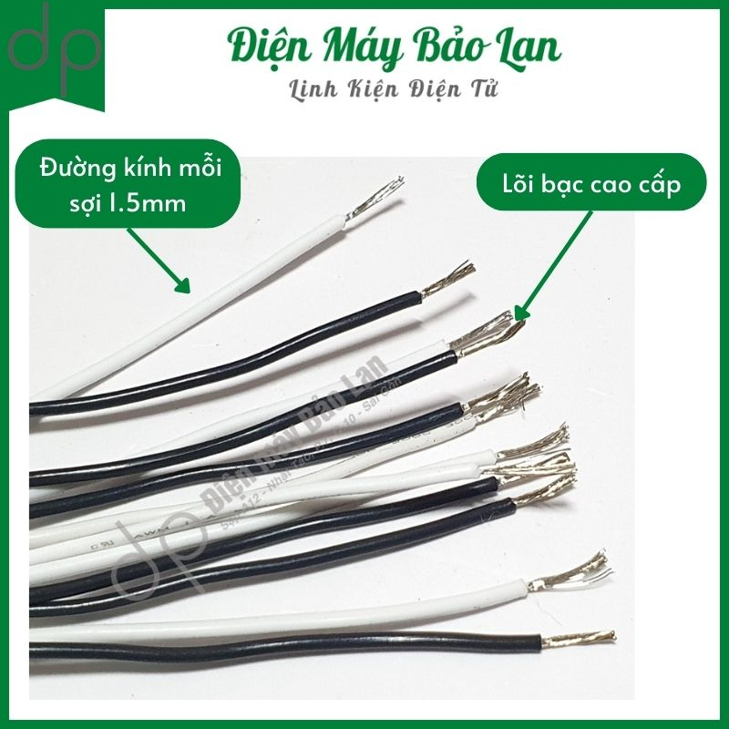 Dây loa KIMBER 12tc lõi bạc cao cấp  có 2 màu đen trắng và vàng bơ - Điện Máy Bảo Lan