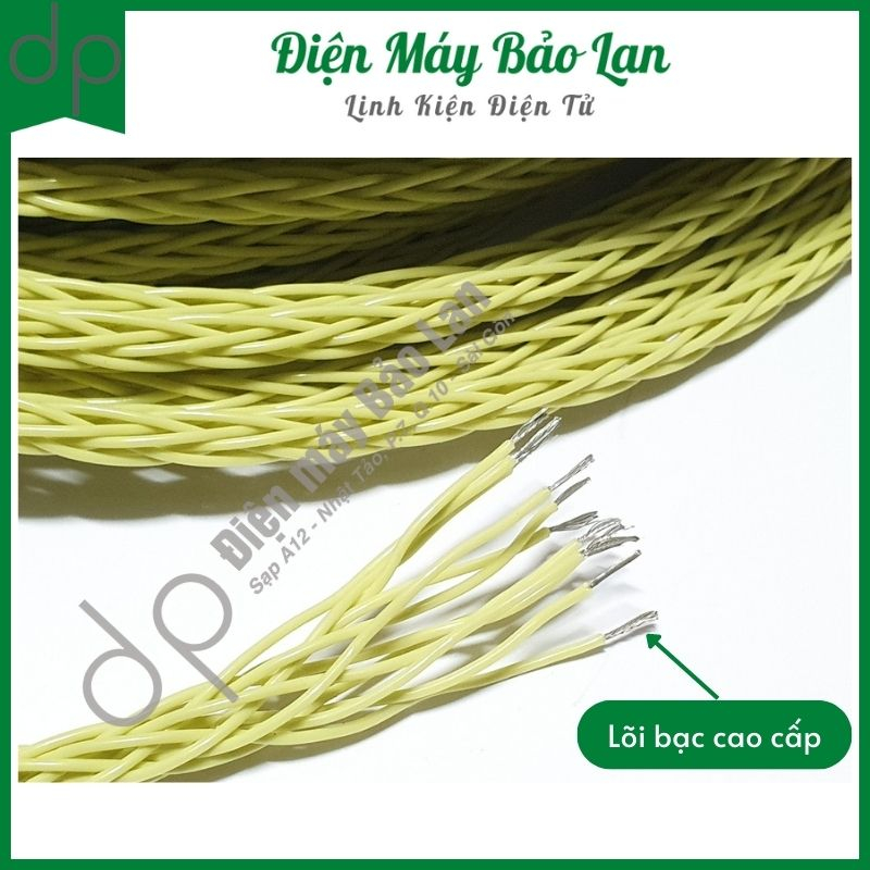 Dây loa Kimber 12tc lõi bạc cao cấp  màu vàng bơ dài 2.5 mét , BH 6 tháng - Điện Máy Bảo Lan