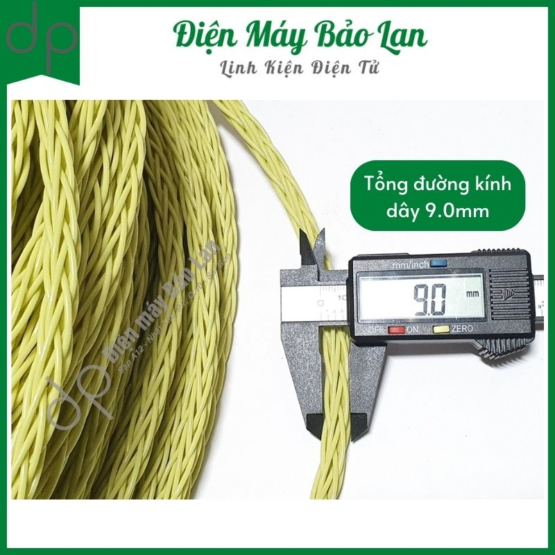 Dây loa Kimber 12tc lõi bạc cao cấp  màu vàng bơ dài 2.5 mét , BH 6 tháng - Điện Máy Bảo Lan