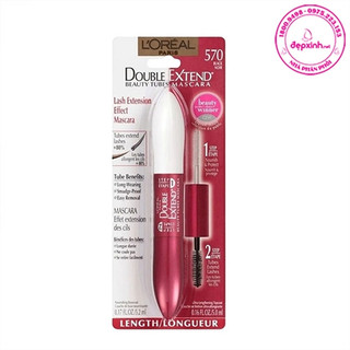Mascara 2 đầu dưỡng mi Loreal Paris Double Extend Beauty Tubes 5.2ml
