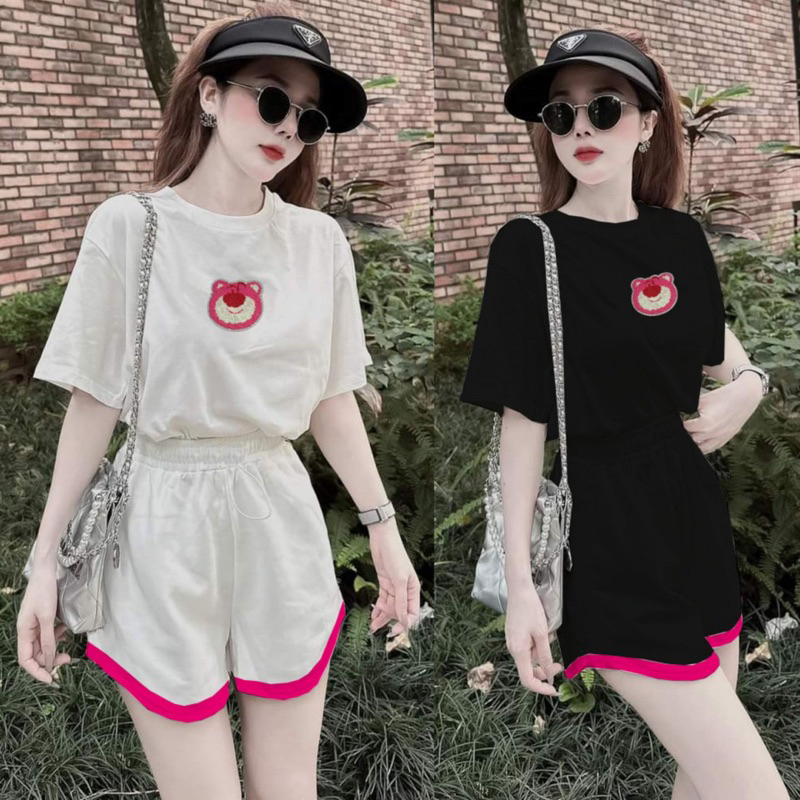 BỘ SHORT ÁO PHOM RỘNG CHẤT THUN COTTON 💯 %
