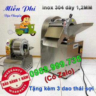 Máy thái củ quả 3 chức năng, thái sợi, lát, hạt lựu Inox 304