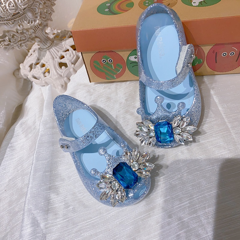 Giầy nhựa thơm melissa Elsa đính pha lê tuyết siêu xinh cho bé gái từ 1-7 tuổi
