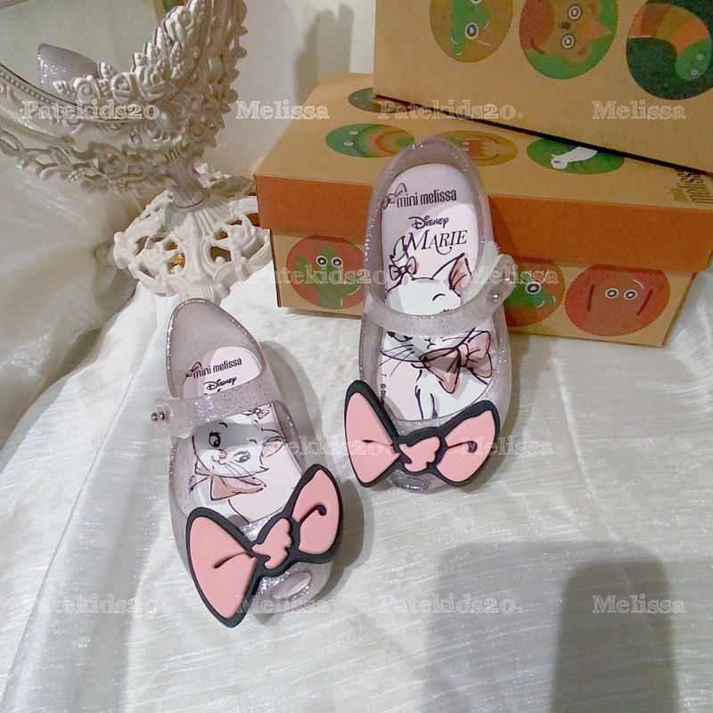 Giầy nhựa thơm melissa nơ mèo cho bé gái dễ thương từ 1-8 tuổi it