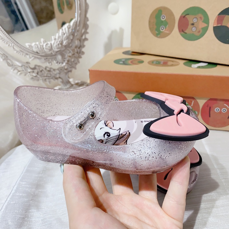 Giầy nhựa thơm melissa nơ mèo cho bé gái dễ thương từ 1-8 tuổi it