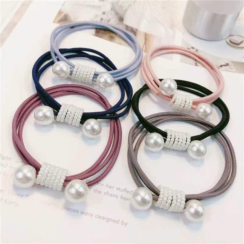 dây buộc tóc hạt trai 6