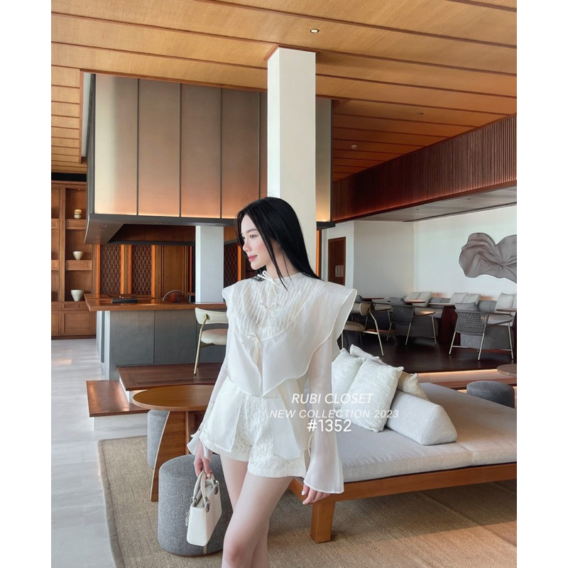 Set áo voan quần ren