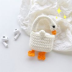 TÚI LEN HANDMADE HÌNH CON VỊT TRẮNG DỄ THƯƠNG - HÀNG ĐẶT TRƯỚC Ạ