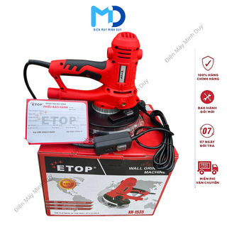 Máy chà tường etop sl1535 công suất 1350w chính hãng, máy đánh bóng tường, đĩa mài 180mm, có chế độ hút bụi