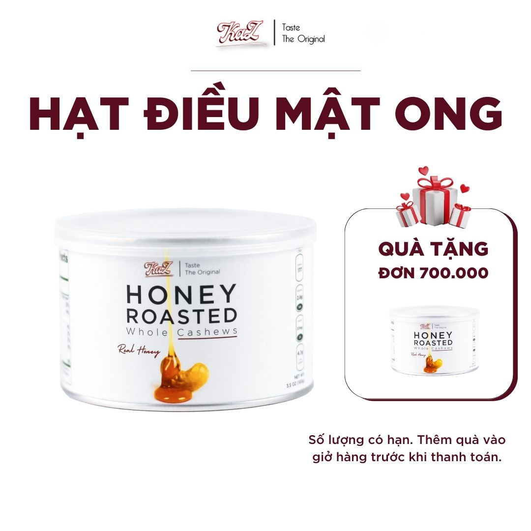 Hạt Điều Mật Ong Kaz 250g, 100g - Honey Roasted Cashews