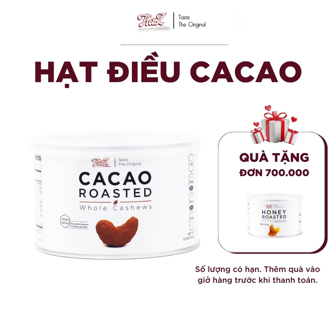 Hạt Điều Cacao Kaz 250g, 100g - Cacao Roasted Cashews
