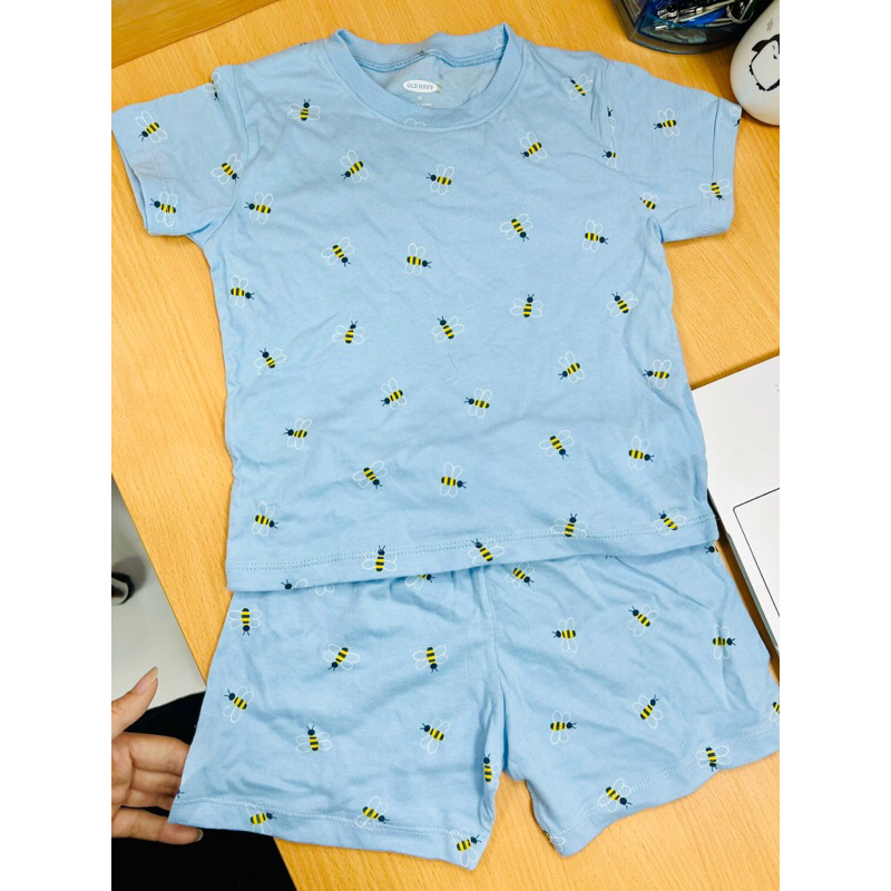 Bộ hè bé trai ong xanh old na vy cotton mềm mại sz 1-5Y